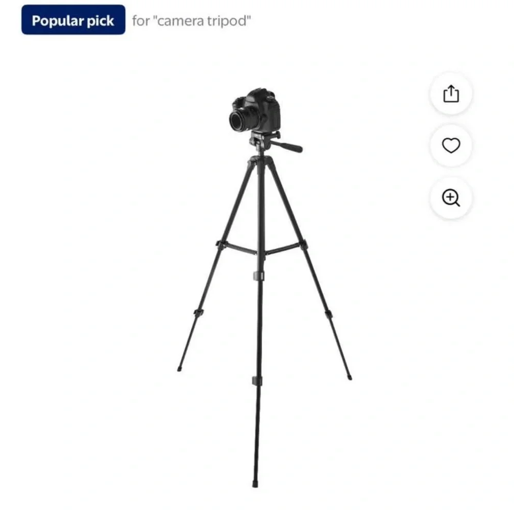 Versatile Black Tripod for Cameras